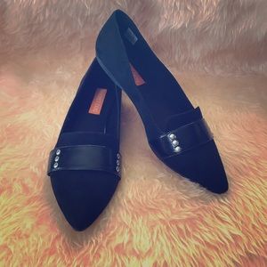 Black Pointy Flats by Rocket Dog